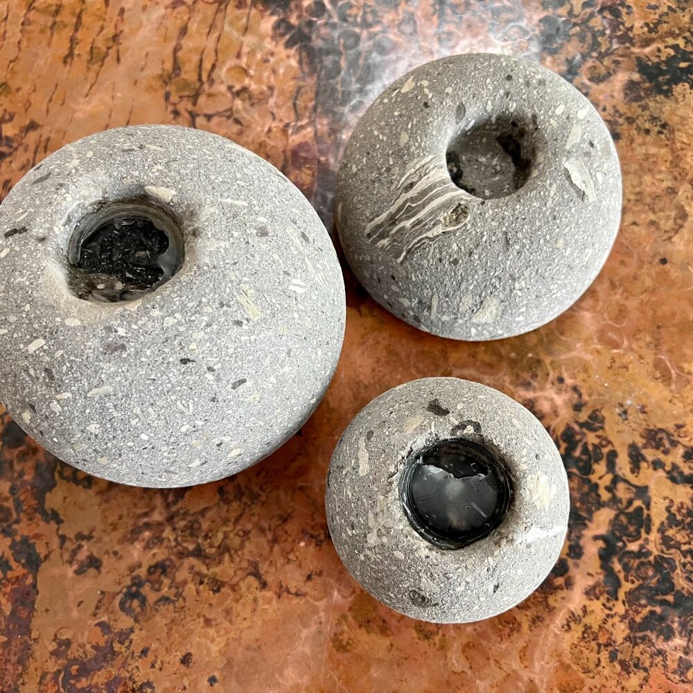 RARE Concrete/Natural Stone Tealight Holder (1 small) *